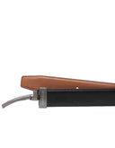 Cinturón Reversible de Piel Negra con Hebilla Grafito