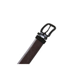 Cinturón Reversible de Piel Negra con Hebilla Negra