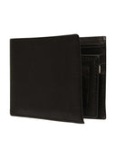 Cartera de Piel Negra Lisa