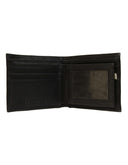 Cartera de Piel Negra Lisa