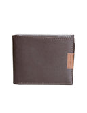 Cartera de Piel Café Textura Saffiano