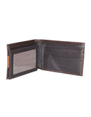 Cartera de Piel Café Textura Saffiano