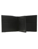 Cartera de Piel Negra con Detalle Lateral