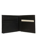 Cartera de Piel Negra con Detalle Inferior