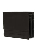 Cartera de Piel Café Oscuro con Banda Inferior