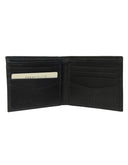 Cartera de Piel Azul Marino con Bolsillo Frontal