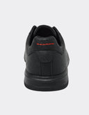 Tenis Negro Slip-On Textura Action Leather Logo Lateral