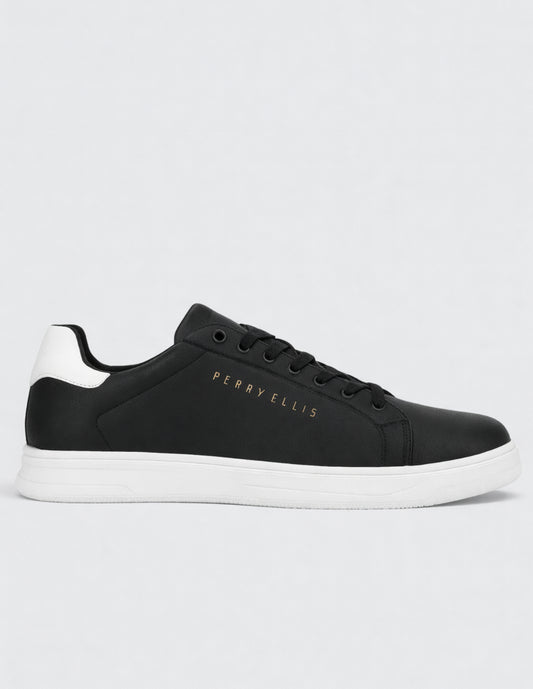 Sneaker Negro Con Tonos Blanco