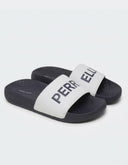 Sandalia Slide Blanco con Azul Marino