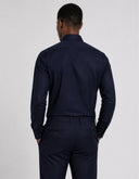 Camisa Slim Fit Geo Dobby Azul Zafiro con Stretch