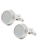 Mancuernillas Perry Ellis Hombre Diseño Redondo Plata