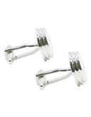 Mancuernillas Perry Ellis Hombre Diseño Redondo Plata