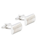 Mancuernillas Plata para Hombre Diseño Rectangular Elegante