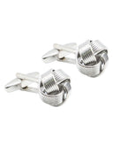Mancuernillas Plata para Hombre Diseño de Nudo Elegante