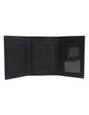 Cartera para Hombre de Piel Sintética Texturizada, Color Negro, Diseño Elegante