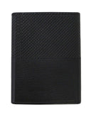 Cartera para Hombre de Piel Sintética Texturizada, Color Negro, Diseño Elegante