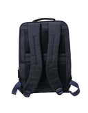 Backpack Azul Marino de Nylon con Múltiples Compartimentos