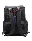 Backpack Perry Ellis Negra para Hombre con Múltiples Compartimentos