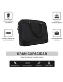 Backpack Messenger Negra de Nylon con Organizadores Internos