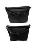 Messenger Crossbody Negra 2 en 1 con Correas Ajustables y Forro Protector