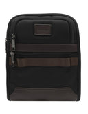 MESSENGER BAG PERRY ELLIS NEGRO DETALLES CAFÉ