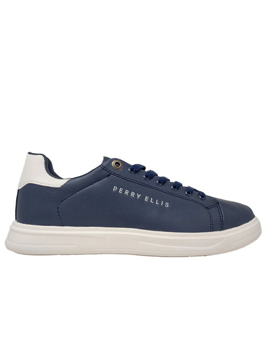 Sneaker Azul Marino Con Tonos Blanco