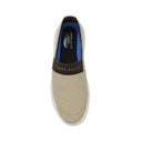 Tenis Slip-On Beige Arena Tejido Casual Suela Blanca