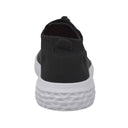 Tenis Negro Slip-On Knit Suela Blanca Ultraligera