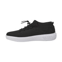 Tenis Negro Slip-On Knit Suela Blanca Ultraligera