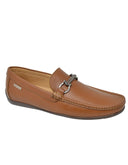 Mocasín Café Camel Con Herraje Metálico