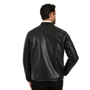 Chamarra Racer efecto piel con cierre para hombre