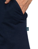 Bermuda Chifón Pijama Short Azul Marino con Cintura Ajustable