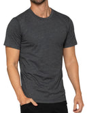 Playera Pijama Manga Corta Algodón Jaspeada Gris Oxford