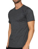 Playera Pijama Manga Corta Algodón Jaspeada Gris Oxford