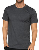 Playera Pijama Manga Corta Algodón Jaspeada Gris Oxford