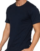 Playera Pijama Manga Corta de Algodón Azul Marino