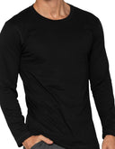 Playera Pijama Manga Larga de Algodón Negro