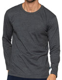 Playera Pijama Manga Larga de Algodón Gris Oxford