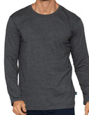 Playera Pijama Manga Larga de Algodón Gris Oxford