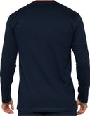 Playera Pijama Manga Larga de Algodón Azul Marino