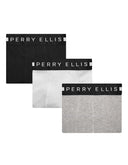 Set de 3 Boxer Brief de Algodón con Spandex Jaspe, Negro y Blanco