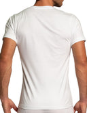 Set de 2 Camisetas Cuello V de Algodón Blanco