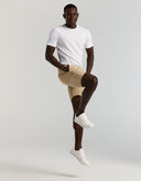 Short Beige Trench Coat Tech Stretch 4-Way Performance