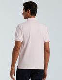 Polo Rosa Orchid Ice Texturizado Ribbed Stretch con Cierre