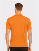 Polo de Manga Corta Brandied Melón con Textura Rib y Cierre Zip