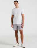 Playera Bright White de Algodón con Cuello Redondo y Corte Stretch Slim