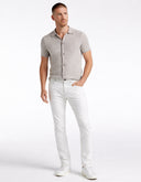 Pantalón Slim Fit Blanco Marfil de Punto con Stretch
