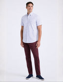 Camisa Manga Corta Bright White con Estampado Geométrico