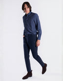 Pantalón Chino Slim Fit Azul Oscuro con Tecnología Stretch y Secado Rápido