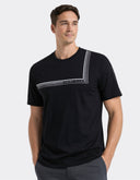 Playera Casual Black con Franja White